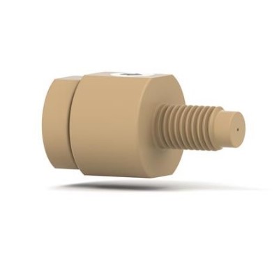 Upchurch Scientific Non-Metallic Check Valve Inlet, 37 uL, 1/4-28 female to 1/4-28 male, 0.020 inch Thru-hole, 2000 psi, Single - CV-3320 - Click Image to Close